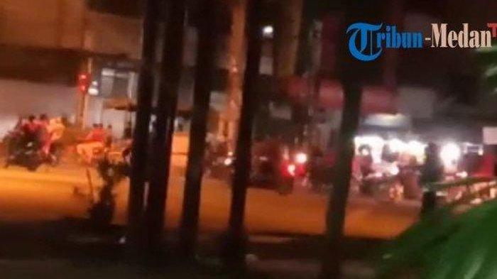 Lagi, Kawanan Geng Motor Ngamuk di Medan Johor, Toko Dijarah, Konter Handphone Hancur Dilempari