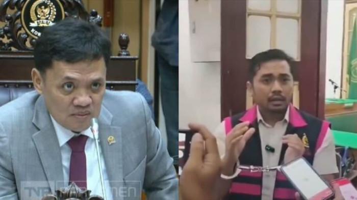 KASUS AMSAL SITEPU - Ketua Komisi III DPR RI, Habiburokhman (kiri) dan Amsal Sitepu seorang videografer yang terlibat kasus korupsi.
