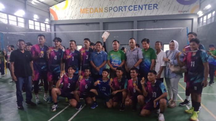 Kecamatan Medan Marelan dan Helvetia Juara Voli Porkot Medan Tahun 2025