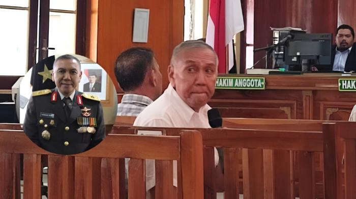 JALANI SIDANG- Irjen Pol (Purn) Drs. H. Bambang Ghiri Arianto, SE., MH, mantan Kakorshabara Baharkam Polri saat jalani sidang korupsi pengadaan smartboard di PN Tipikor Medan.