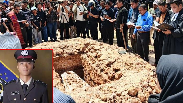 Jenazah Bripda Natanael dimakamkan secara kedinasan Polri