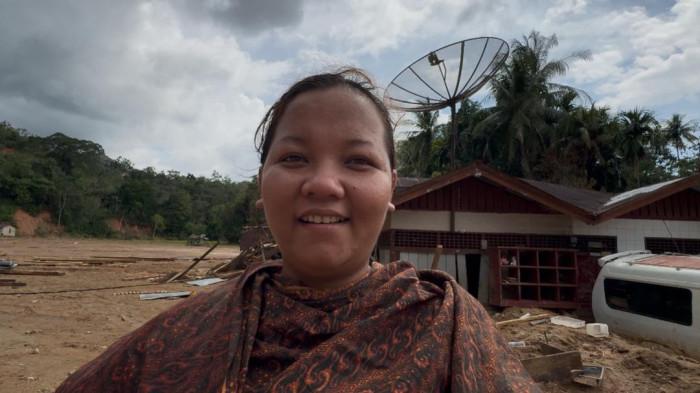 Juwita (32) saat ditemui di Kelurahan Hutanabolon Kecamatan