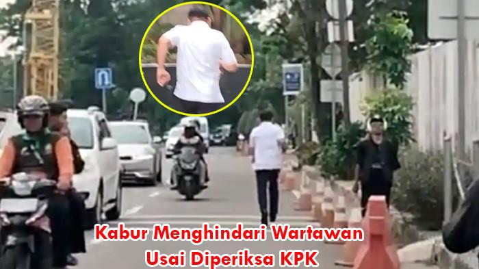 KABUR HINDARI WARTAWAN: PNS Bea Cukai Ahmad Dedi alias Dedi Congor lari terbirit-birit menghindari awak media usai menjalani pemeriksaan di Gedung KPK, Jakarta, Jumat (8/5/2026).