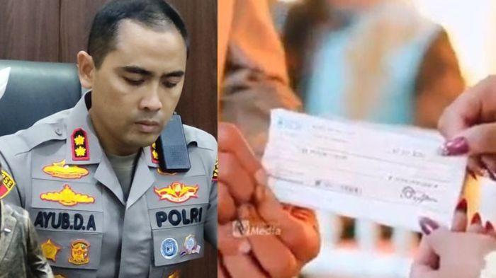 KASUS BERBUNTUT PANJANG - Kapolres Pacitan AKBP Ayub Diponegoro Azhar di ruangannya ketika memberi keterangan terkait pernikahan dengan mahar cek senilai Rp. 3 miliar di Kabupaten Pacitan Jawa Timur, Jumat (10/10/2025). Kini cek mahar Mbah Tarman makin berbuntut panjang.