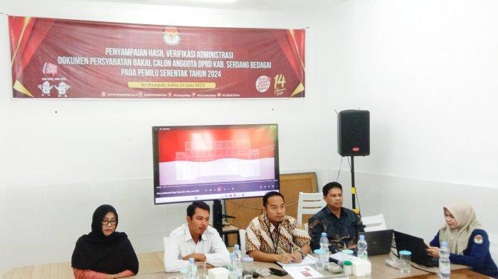 KPU Sergai Serahkan Hasil Verifikasi Administrasi Berkas Bacaleg, 91 Persen Belum Memenuhi Syarat