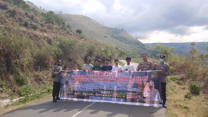 Kapolsek Pangururan Edukasi dan Imbau Masyarakat Hindari Karhutla