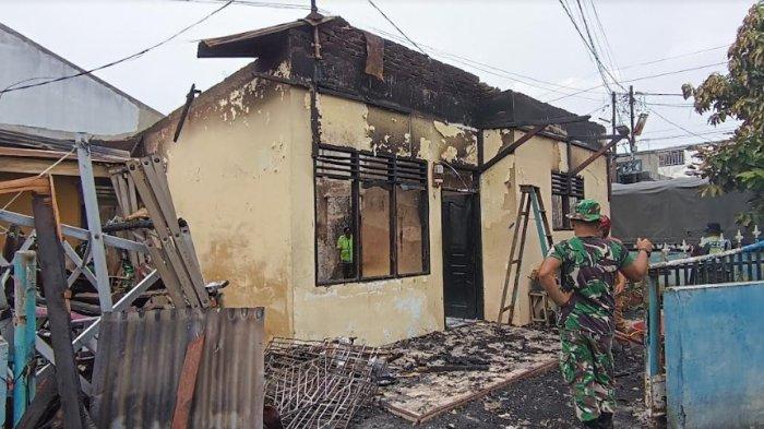 Satu Unit Rumah Ludes Terbakar di Sunggal, Empunya Rumah Sampai Depresi, Ini Penyebabnya