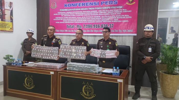 Kejari Deliserdang Setorkan Rp 7 Milliar ke Kas Negara, Hasil Sitaan dari Perkara Korupsi