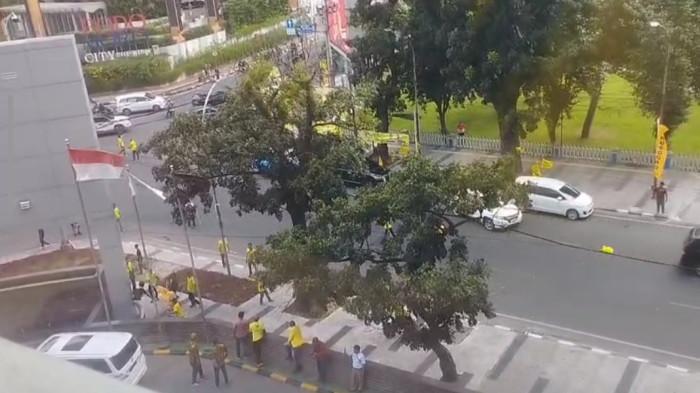 Keributan terjadi saat Musyawarah Daerah Golkar Sumatera Utara ke XI di Hotel JW Marriot, Minggu (1/2/2026).