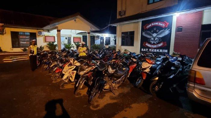 Polres Tebingtinggi Amankan 39 Motor dengan Knalpot Brong