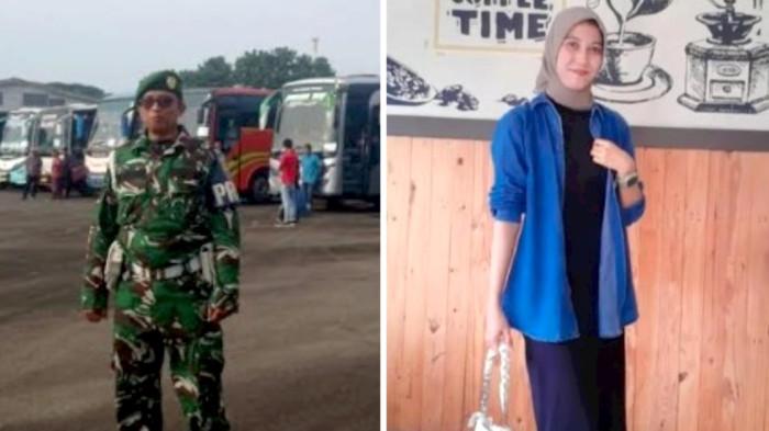 Kolase foto Serma Tengku Dian Anugerah dan istrinya Astri Gustina Ayu Yolanda