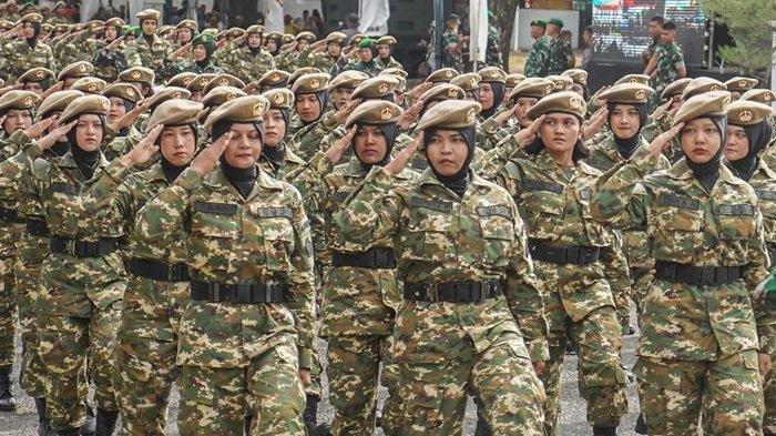 KOMCAD SPPI ACEH - Personel Komcad SPPI Aceh Putri saat mengikuti kegiatan pelantikan.