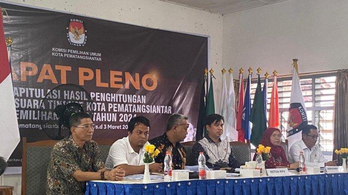KPU Siantar Buka Rapat Pleno Rekapitulasi Suara Tingkat Kota