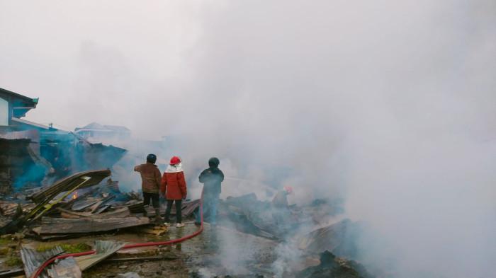 Kondisi pasar tradisional Sidikalang, di Kelurahan Sidikalang, Kabupaten Dairi,
