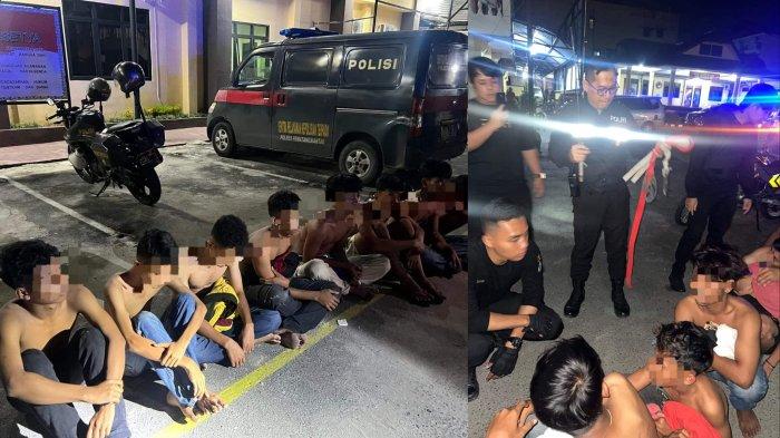 Hendak Tawuran,Polres Pematangsiantar Amankan 26 Remaja Bawa Sajam Saat KRYD