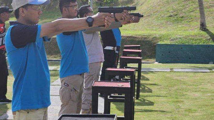Latih Fokus dan Konsentrasi, Lapas Pancur Batu Kanwil Kemenkumham Sumut Gelar Latihan Menembak