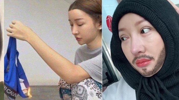 Lucinta Luna pamer wajah brewokan dan lakik banget.