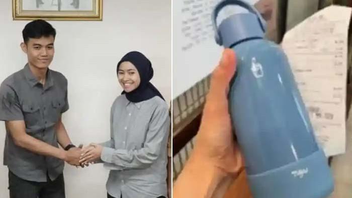 MEDIASI PENUMPANG KRL- Petugas KAI, Argi dan Anita Dewi penumpang KRL Commuter Line yang kehilangan tumbler atau botol minumnya saat perjalanan pulang kerja dan turun di Stasiun Rawabuntu, Tangerang Selatan, akhirnya dimediasi yang dilakukan di kantor KAI Wisata di Stasiun Gondangdia, Jakarta, Kamis (27/11/2025) malam