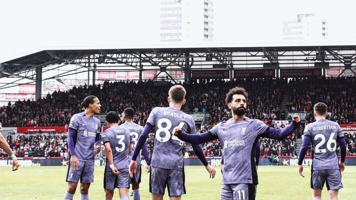 HASIL Liga Inggris, Liverpool Pesta Gol Atas Brentford, Salah Nyekor Lagi, 2 Pemain The Reds Terluka