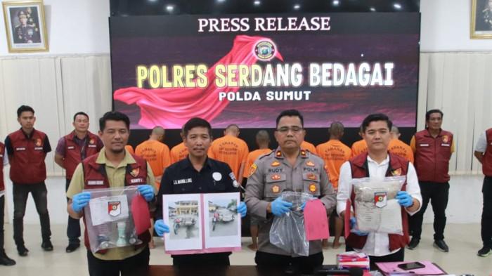 Curi Mesin hingga Besi Senilai Rp 150 Juta dari Dalam Gudang, 7 Komplotan Maling di Sergai Diringkus