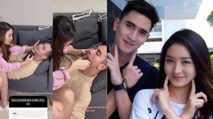 Natasha Wilona Manjakan Mantan Pacarnya, Cukur Kumis Verrell Bramasta yang Rebahan di Kursi