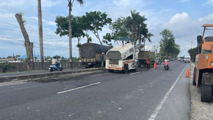 Jelang Arus Mudik, Kerusakan Jalinsum Tanjung Morawa Mulai Diperbaiki