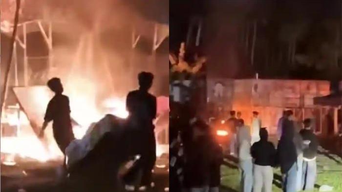 PILU Remeja Tewas Tersetrum di Pasar Malam, Warga Emosi Bakar Wahana Rumah Hantu