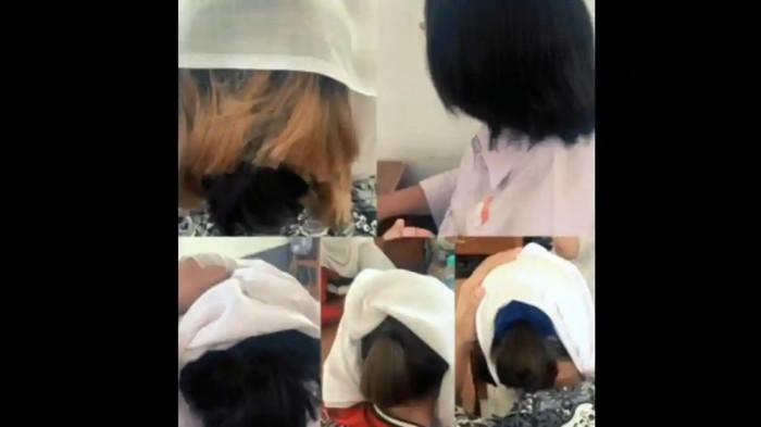 POTONG PAKSA - Sejumlah siswi di SMKN 2 Garut rambutnya dipotong karena kedapatan rambutnya berwarna. Kasus ini menjadi ramai karena ada potongan video yang beredar di media sosial. Viral oknum guru SMKN 2 Garut potong paksa rambut siswi berhijab.
