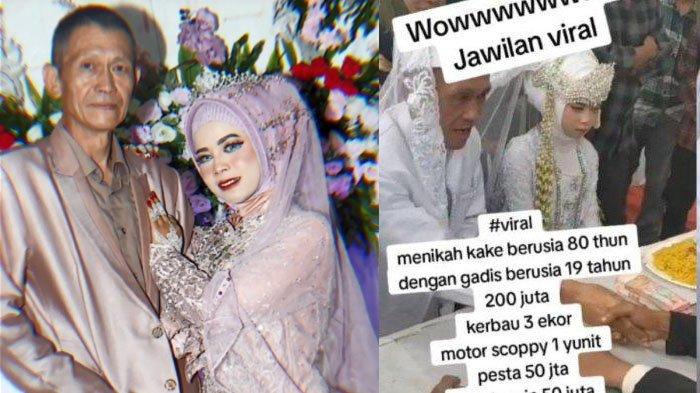 POTRET Kakek Abdul Aziz 80 Tahun Bergaya dengan Istri Baru Usia 19 Tahun, Kasih Seserahan Rp200 Juta