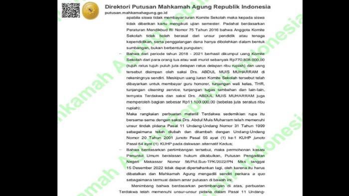 PUTUSAN MA - Faisal Tanjung