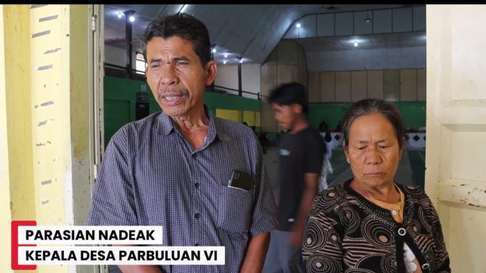 Kepala Desa Parbuluan VI bersama sejumlah warga Parbuluan VI terdiri dari anak-anak, ibu-ibu, hingga para lansia—berdesakan di GOR Sidikalang, membawa tikar, selimut, dan tas seadanya setelah meninggalkan rumah mereka pada malam mencekam. Raut lelah dan cemas masih tampak, terutama pada anak-anak yang menggenggam tangan orang tuanya erat. Namun ketegangan itu kini mereda; polisi telah memediasi dua kelompok yang berseteru, dan situasi di desa dilaporkan kembali kondusif.