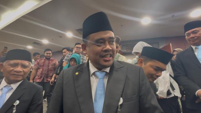 Gubernur Sumut Bobby Nasution saat diwawancarai beberapa hari lalu.