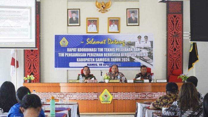 Pemkab Samosir Gelar Rakor Tim Teknis Pelayanan dan Pengawasan Perizinan Berusaha Berbasis Risiko