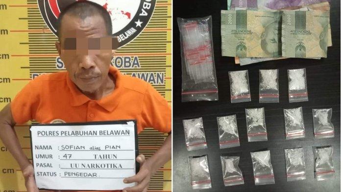 Sat Narkoba Polres Pelabuhan Belawan Tangkap Pengedar Shabu di Desa Pematang Johar