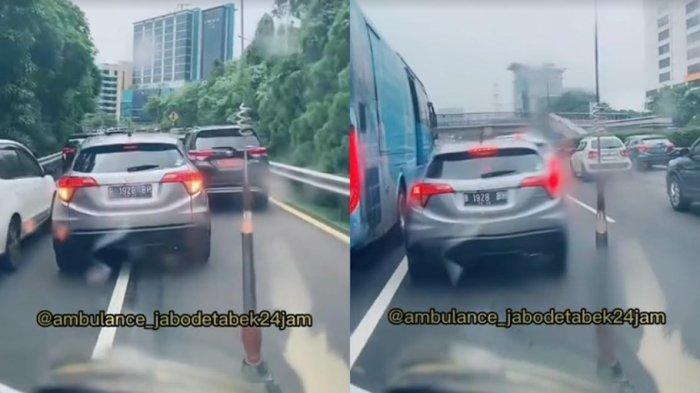 Aksi Heroik Pengemudi HRV Bukakan Jalan untuk Ambulans yang Angkut Pasien Kritis