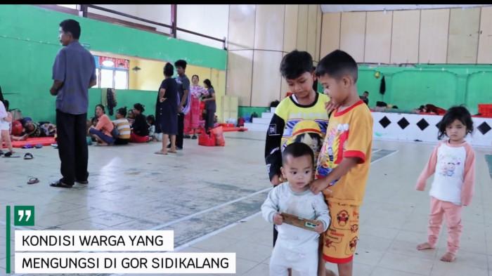 Pengungsi di Gor sidikalang