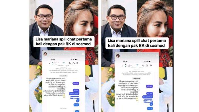 GERAM Dituduh Wanita Gatal, Lisa Mariana Bongkar Chat dan VC Ridwan Kamil: Read Langsung Hapus