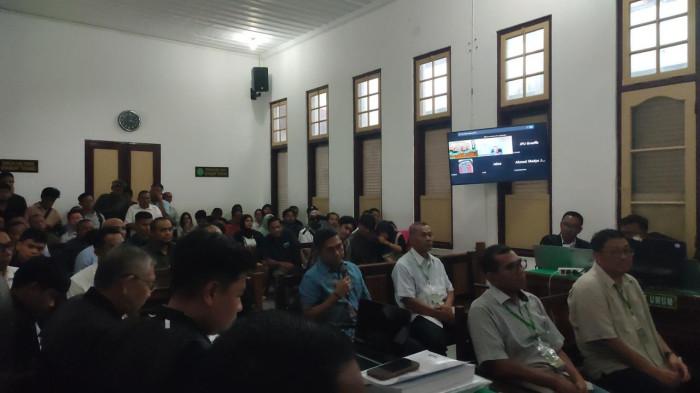 Persidangan kasus korupsi di lingkungan Direktorat Jenderal Perkeretaapian (DJKA) Kementerian Perhubungan, yang berlangsung di Pengadilan Negeri Medan, Senin (6/4/2026).