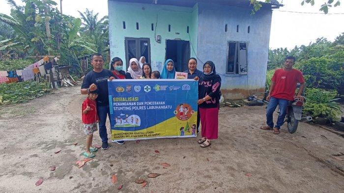 Polres Labuhanbatu Beri Tambahan Asupan Gizi ke Anak Terindikasi Stunting
