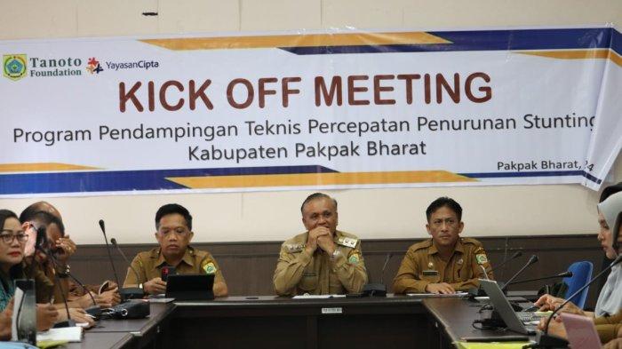 PEMKAB Pakpak Bharat Bersama Tanoto Foundation Bahas Teknis Percepatan Penurunan Stunting Tahun 2024