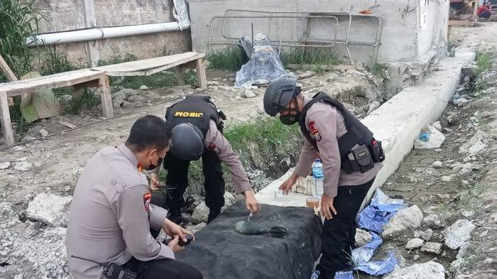 Tukang Bangunan RS Colombia di Tembung Temukan Bom Jenis Mortir
