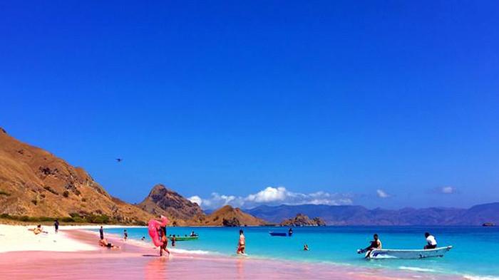 Pink Beach di Pulau Komodo di Nusa Tenggara Timur