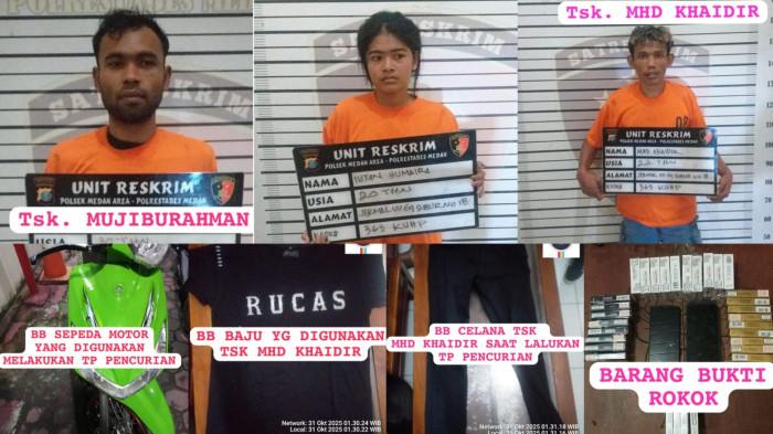 Sepasang Kekasih dan Rekannya Bongkar Toko Rokok di Medan, Satu Pelaku Ditembak Polisi Medan Area