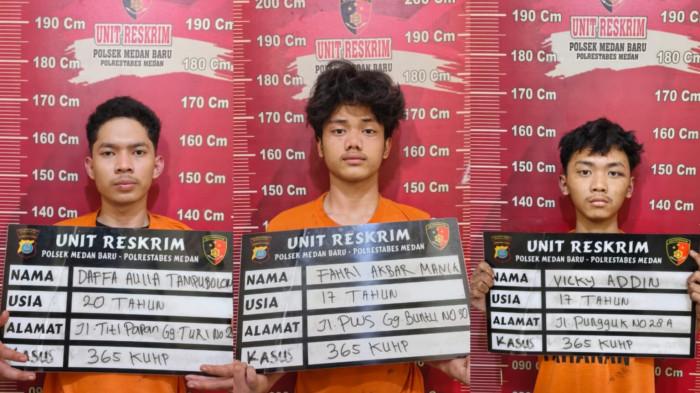 TAMPANG Komplotan Begal yang Ditangkap Polsek Medan Baru, Beraksi di Taman Beringin dan 14 TKP