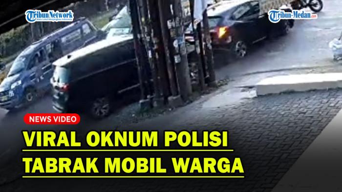 Aipda Habidin Saleh Rambe nekat kejar sebuah mobil dan menabraknya hingga ringsek