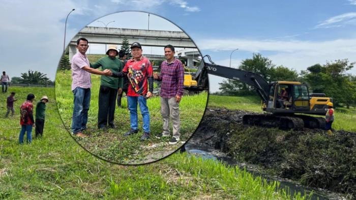 Landen Marbun 3 Hari Bersihkan Gorong-gorong Penuh Sampah di Pinggir Tol Tanjung Mulia Kota Medan