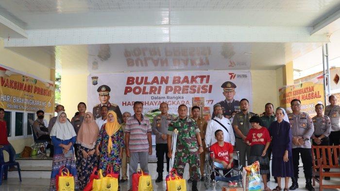 Sambut HUT Ke-77 Bhayangkara, Polres Nias Salurkan 100 Paket Bansos ke Masyarakat