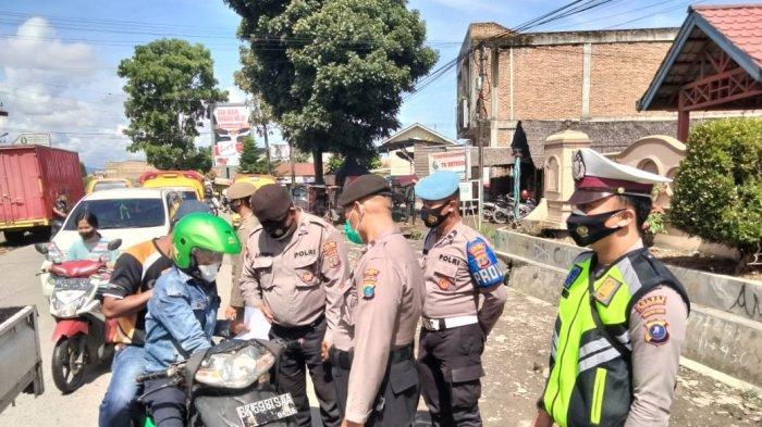 Polres Karo Laksanakan Ops Yustisi di Pajak Singa Kabanjahe