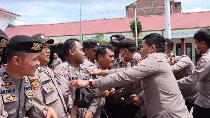 Jelang Pemilu 2024, Polres Tanah Karo Rutinkan Latihan Dalmas