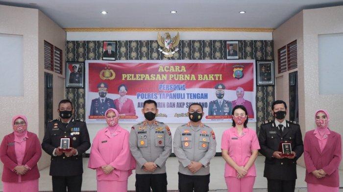 Perpisahan pada Purna Bhakti 2 Personil Perwira di Polres Tapteng Penuh Haru